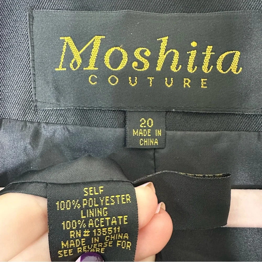 Moshita black embellished blazer jacket - Picture 13 of 14